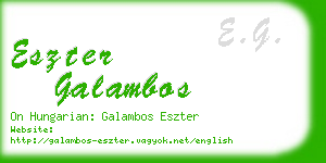 eszter galambos business card